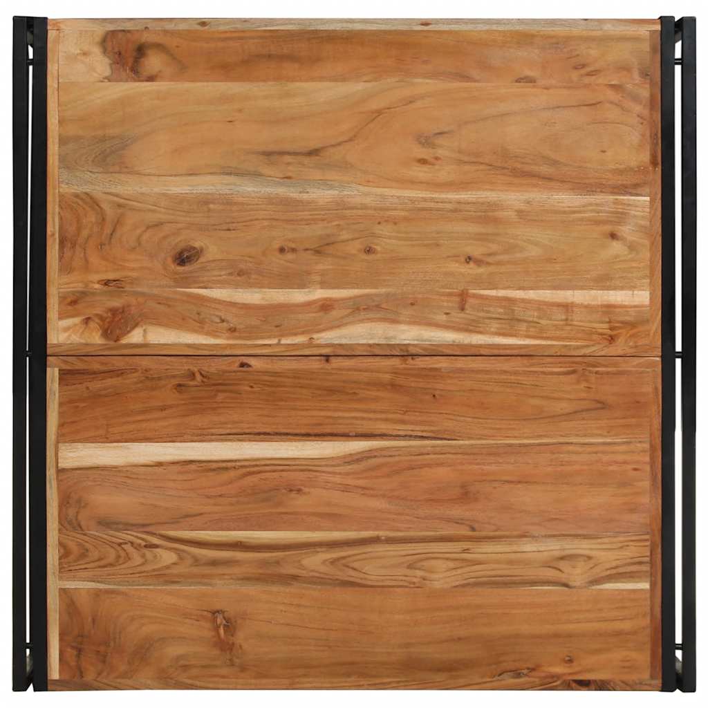 sofabord 100x100x35 cm massivt akacietræ