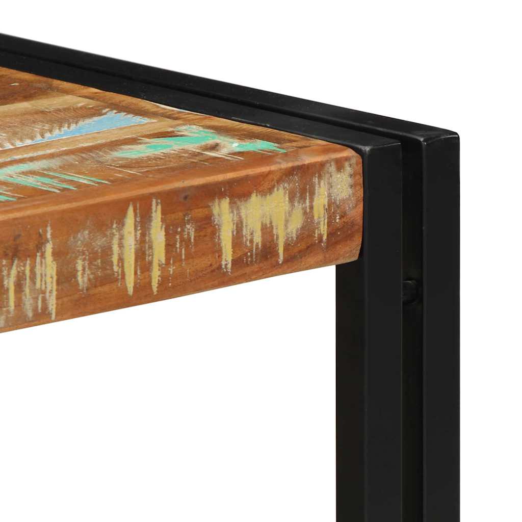 sofabord 50x50x35 cm massivt genbrugstræ flerfarvet