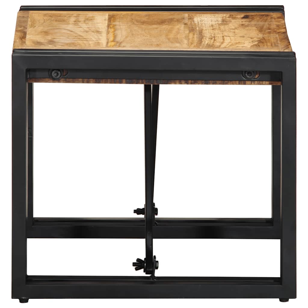 sofabord 40x40x35 cm massivt ru mangotræ