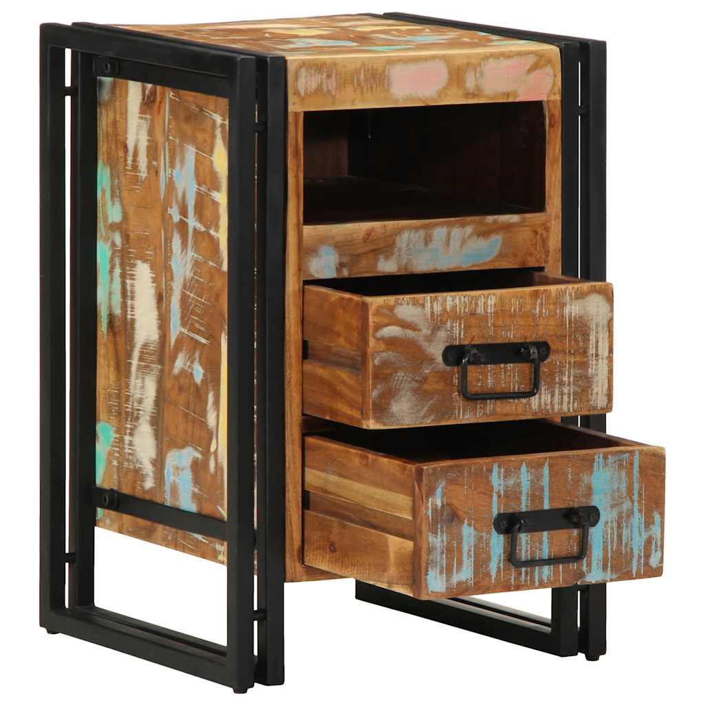 sengebord 40x40x59 cm massivt genbrugstræ