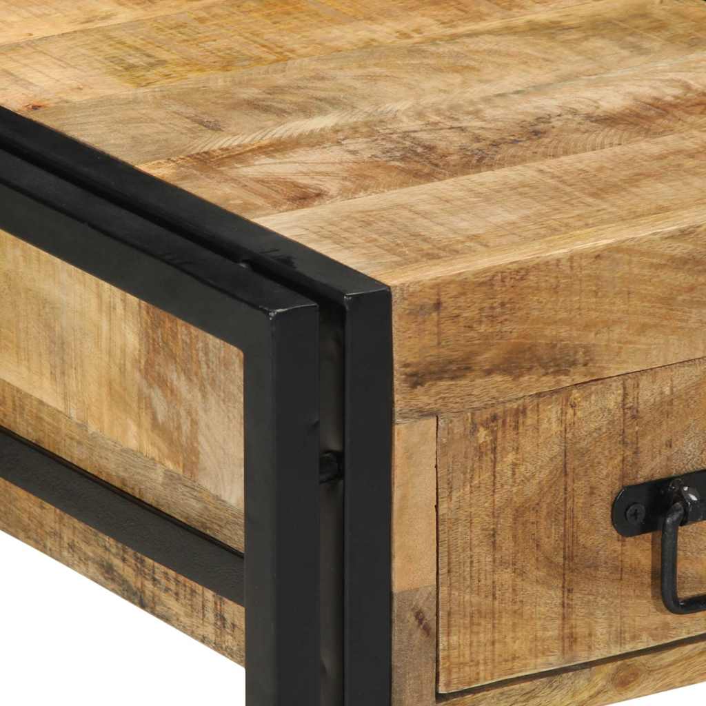 sengebord 40x40x50 cm massivt ru mangotræ