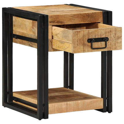 sengeskabe 2 stk 40x40x50 cm massivt ru mangotræ