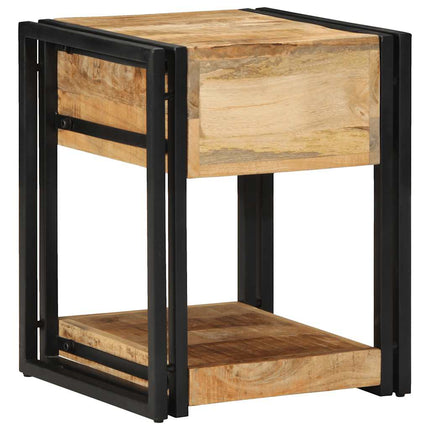 sengeskabe 2 stk 40x40x50 cm massivt ru mangotræ