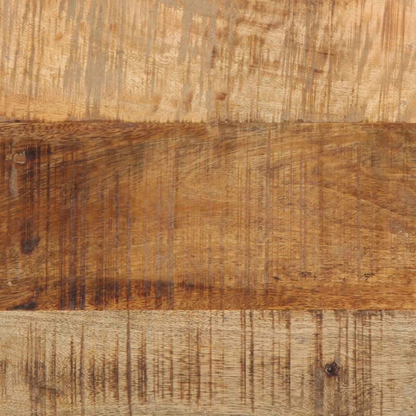 Endebord Brun og sort 40 x 40 x 50 cm Massivt mangotræ