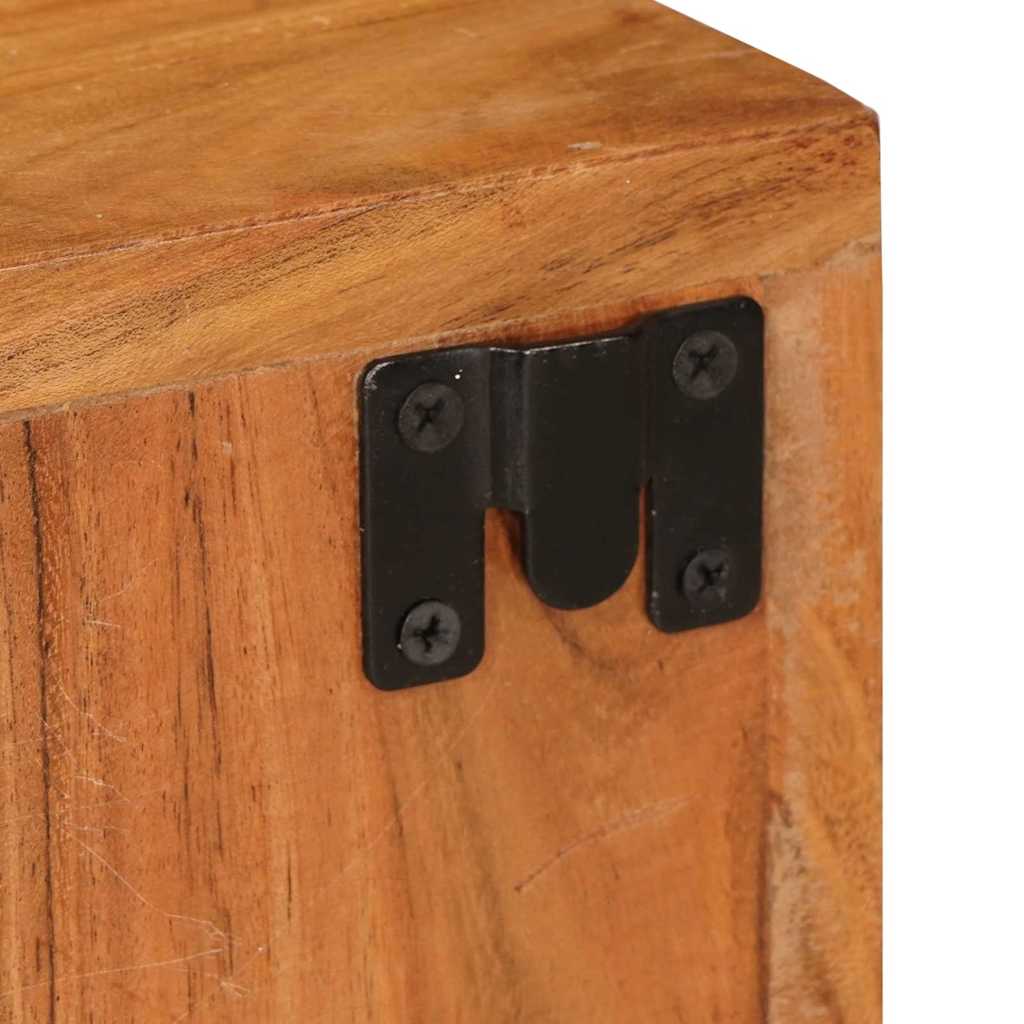 Sengebord 2 pcs Brun 35 x 33 x 48 cm Massivt træ akacie