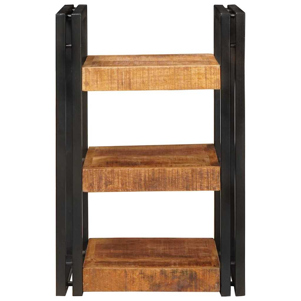 Sengebord 2 pcs Brun og sort 38 x 33 x 58 cm Massivt mangotræ