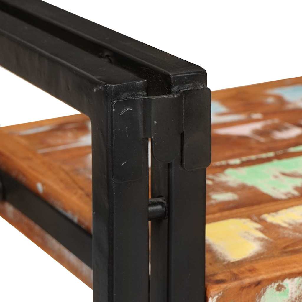 Sengebord Brun og sort 38 x 33 x 58 cm Solid Genbrugs Wood