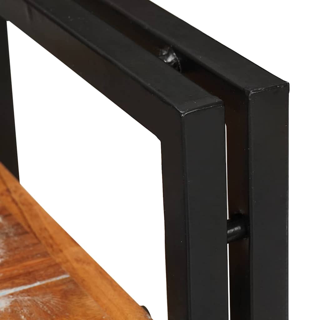 Sengebord 2 pcs Brun og sort Solid Genbrugs Wood