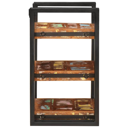 Sengebord 2 pcs Brun og sort Massivt genbrugstræ