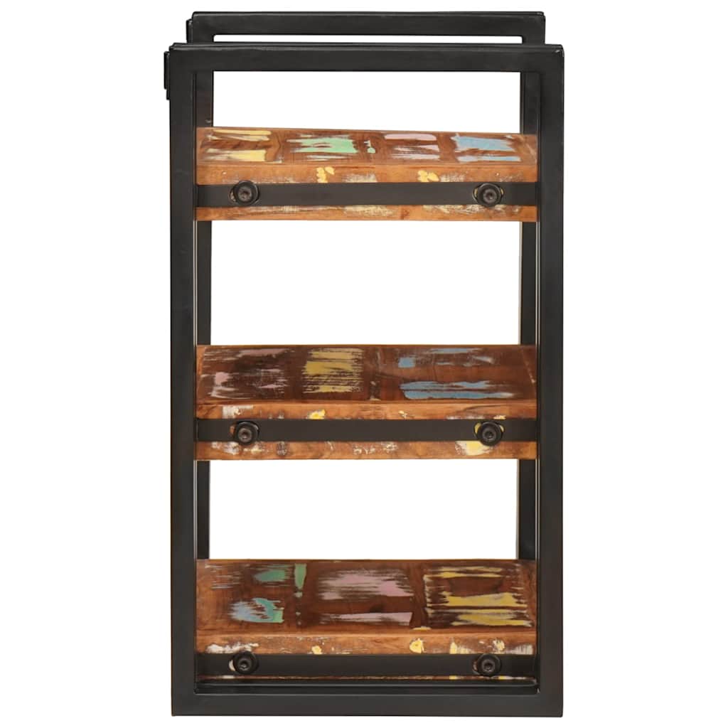 Sengebord 2 pcs Brun og sort Solid Genbrugs Wood