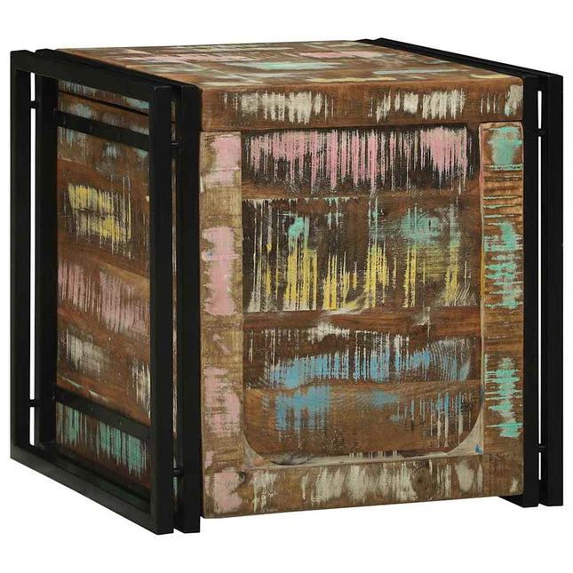 Opbevaringskasse 50 x 50 x 50 cm Solid genbrugs træ