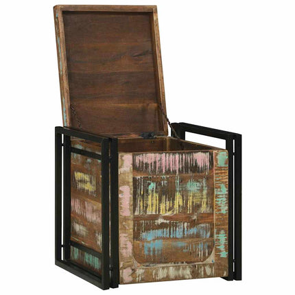 Opbevaringskasse 50 x 50 x 50 cm Solid genbrugs træ