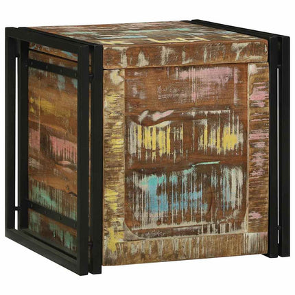 Opbevaringskasse 50 x 50 x 50 cm Solid genbrugs træ