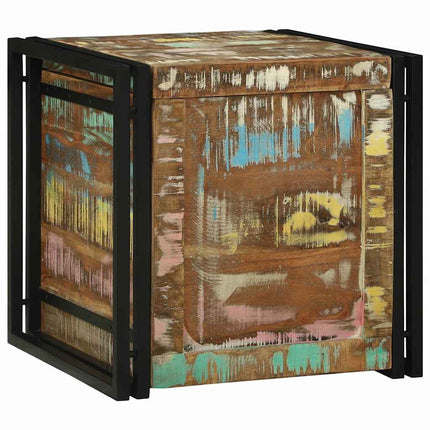 Opbevaringskasse 50 x 50 x 50 cm Solid genbrugs træ