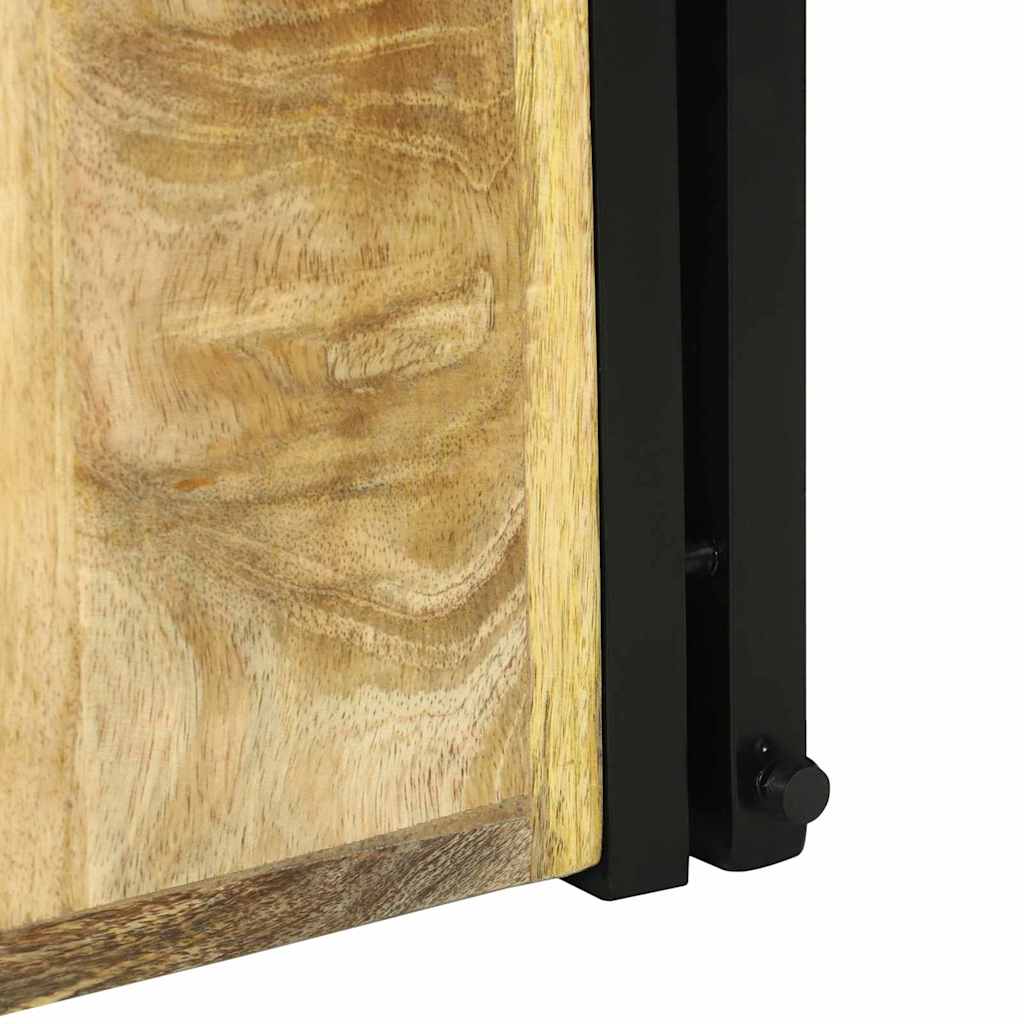 Vinfad Brun og sort 35 x 35 x 39 cm Massivt mangotræ