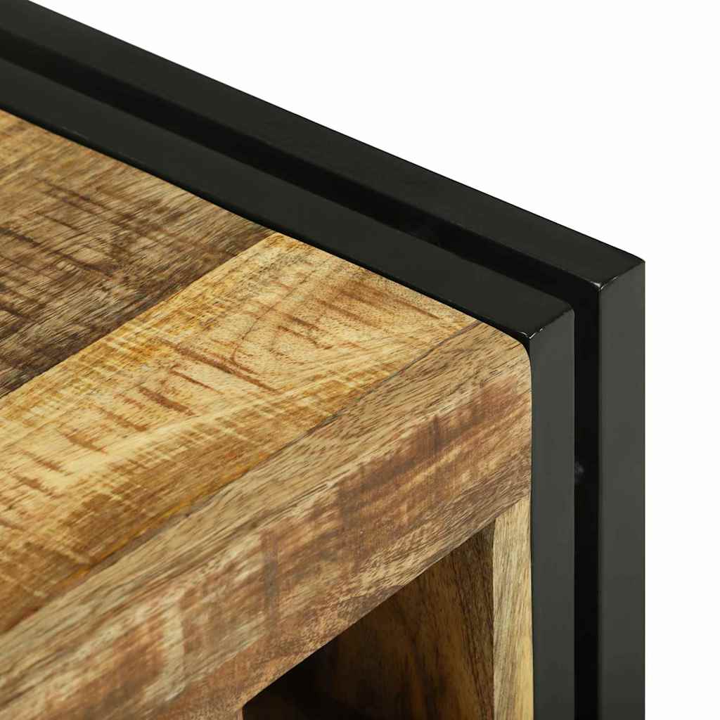 Vinfad 2 pcs Brun og sort 46 x 35 x 27,5 cm Massivt mangotræ
