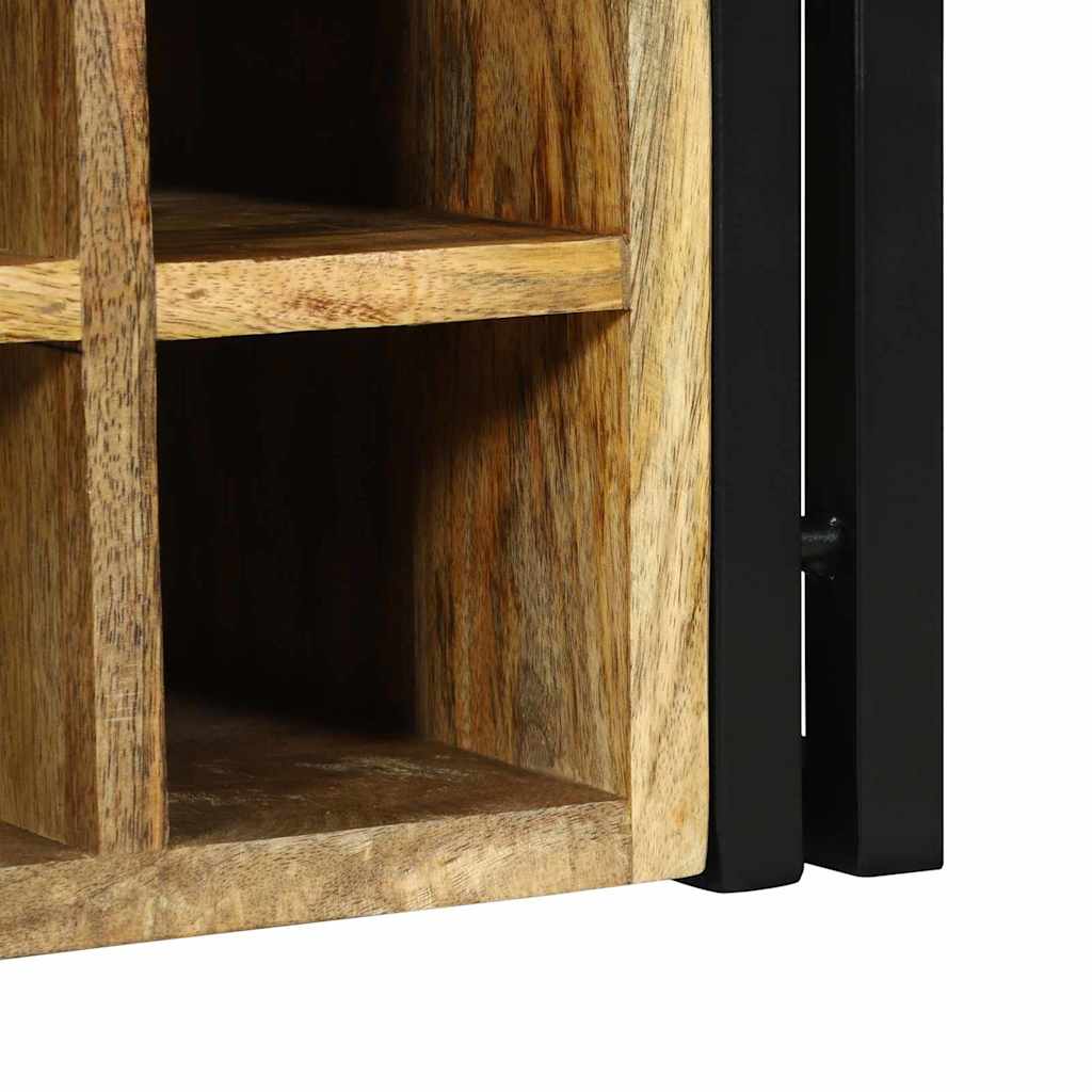 Vinfad 2 pcs Brun og sort 46 x 35 x 27,5 cm Massivt mangotræ
