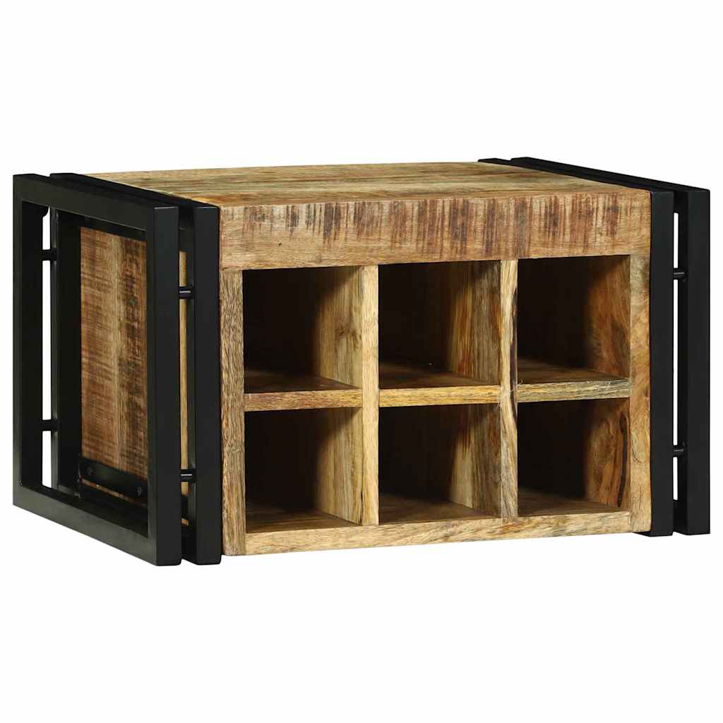 Vinfad 2 pcs Brun og sort 46 x 35 x 27,5 cm Massivt mangotræ