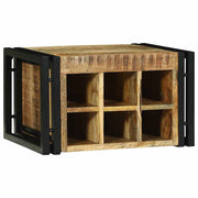 Vinfad 2 pcs Brun og sort 46 x 35 x 27,5 cm Massivt mangotræ