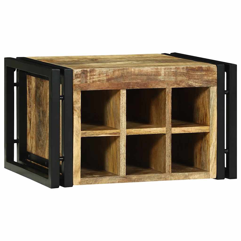 Vinfad 2 pcs Brun og sort 46 x 35 x 27,5 cm Massivt mangotræ