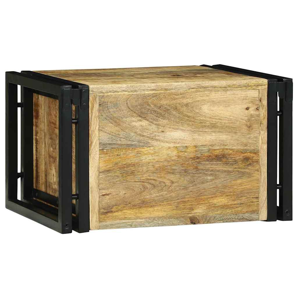 Vinfad 2 pcs Brun og sort 46 x 35 x 27,5 cm Massivt mangotræ