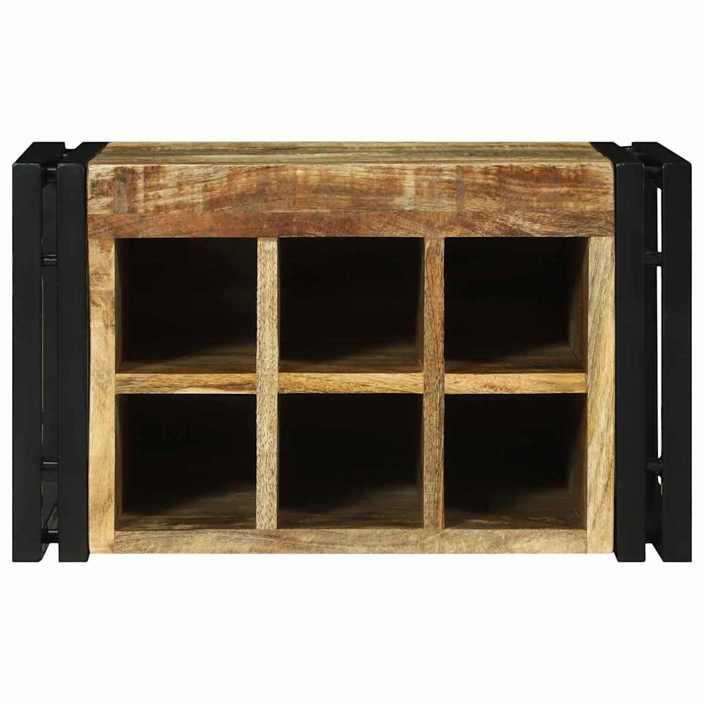 Vinfad 2 pcs Brun og sort 46 x 35 x 27,5 cm Massivt mangotræ