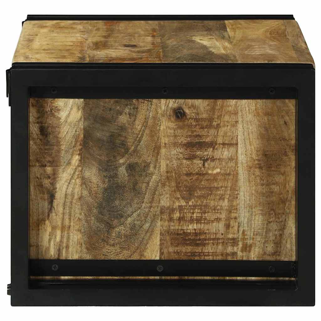 Vinfad 2 pcs Brun og sort 46 x 35 x 27,5 cm Massivt mangotræ