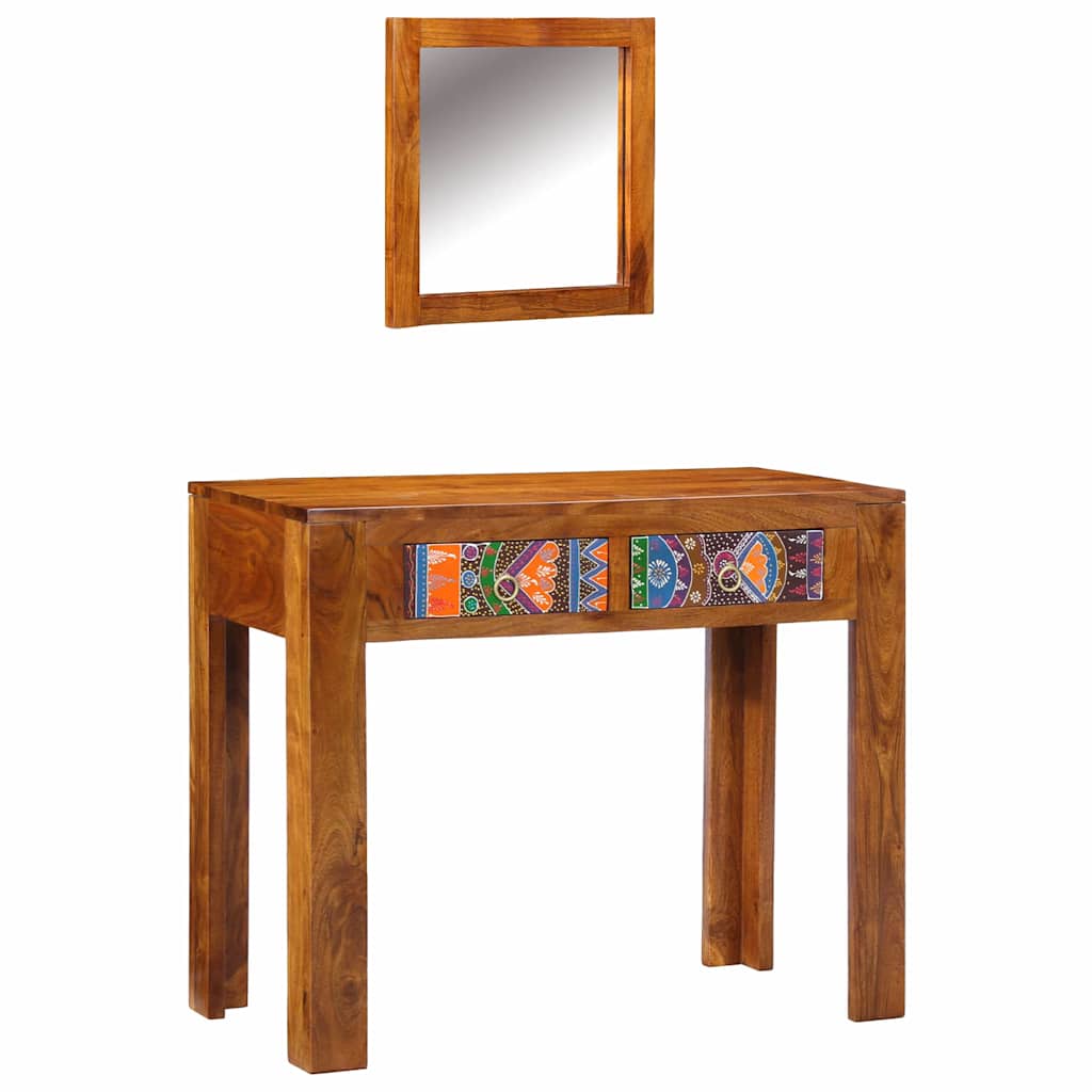 Klædeskab med skuffe Brun 90 x 45 x 75 cm Massivt Akacietræ