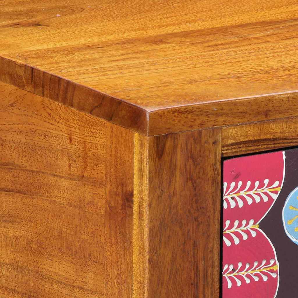 Blomster Endebord med skuffe Brun 35 x 35 x 75 cm