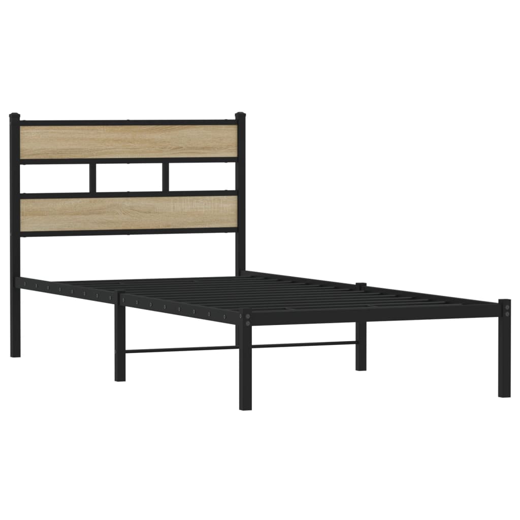 sengeramme uden madras 75x190 cm metal sonoma-eg