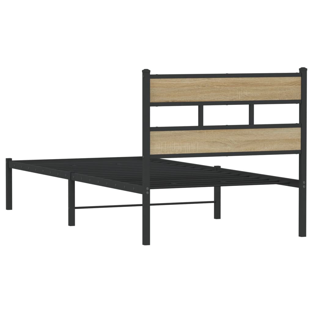 sengeramme uden madras 75x190 cm metal sonoma-eg