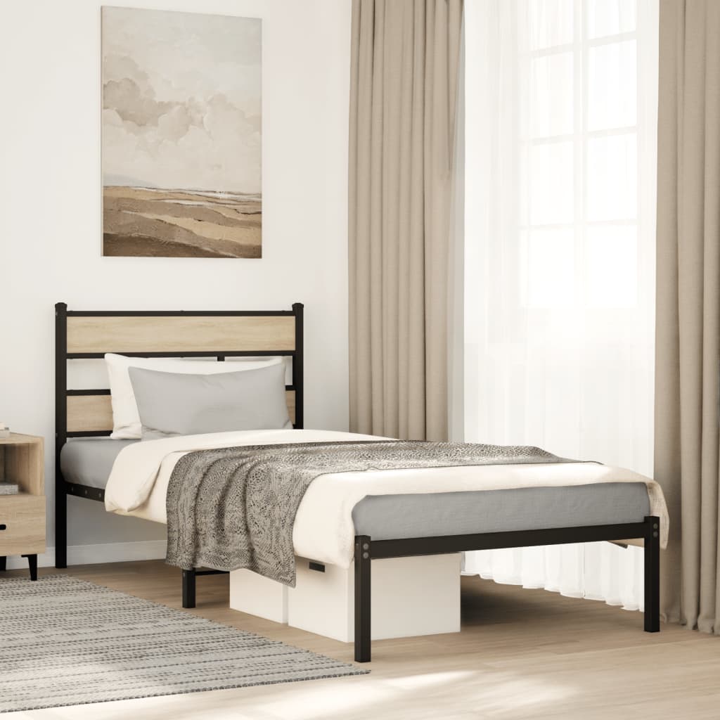 sengeramme uden madras 75x190 cm metal sonoma-eg