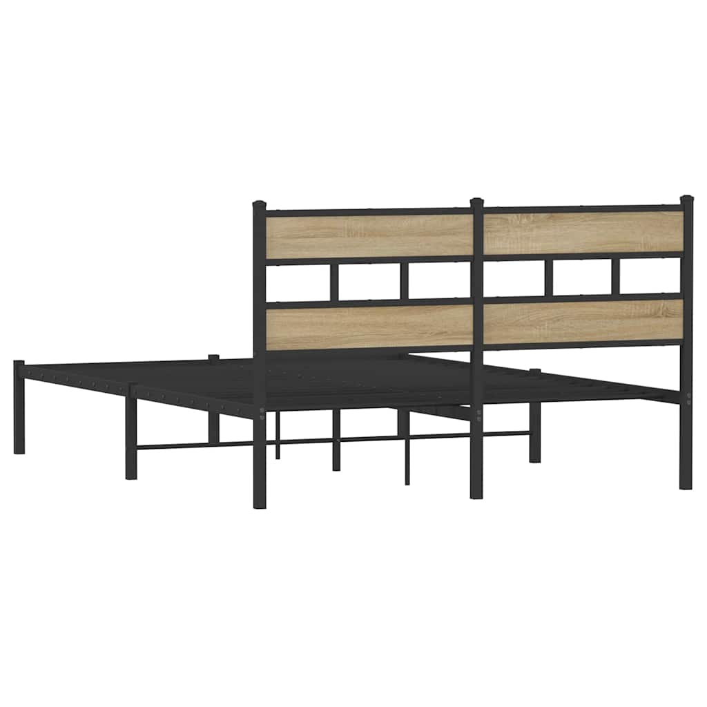 sengeramme uden madras 135x190 cm metal sonoma-eg