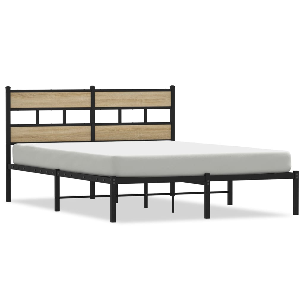 sengeramme uden madras 150x200 cm metal sonoma-eg
