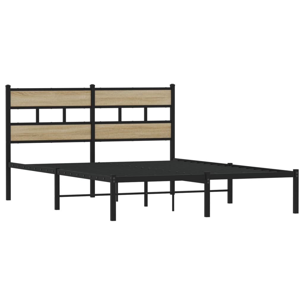 sengeramme uden madras 150x200 cm metal sonoma-eg