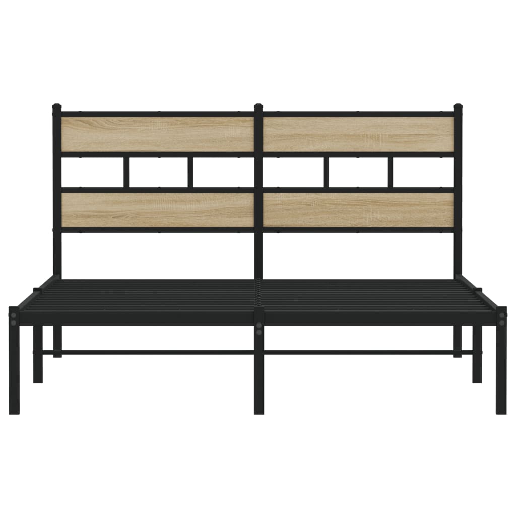 sengeramme uden madras 150x200 cm metal sonoma-eg