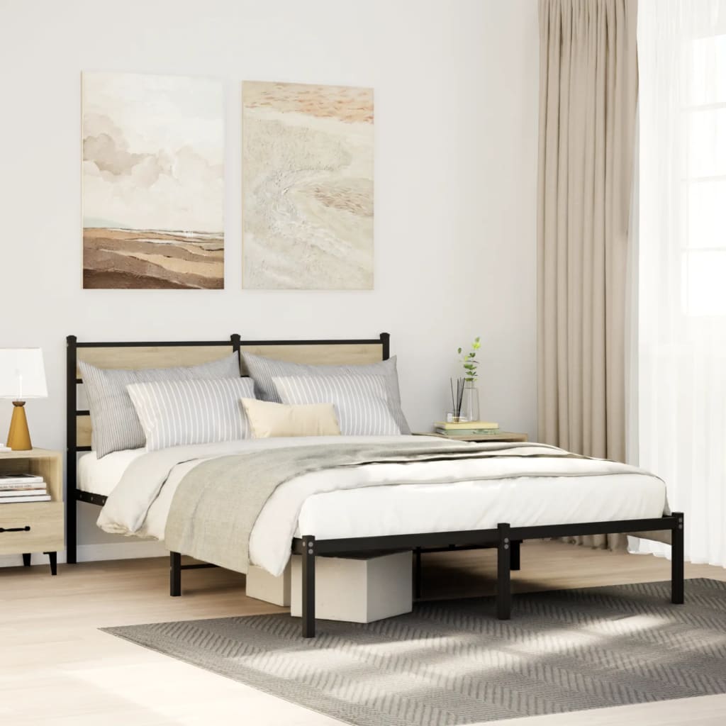 sengeramme uden madras 150x200 cm metal sonoma-eg