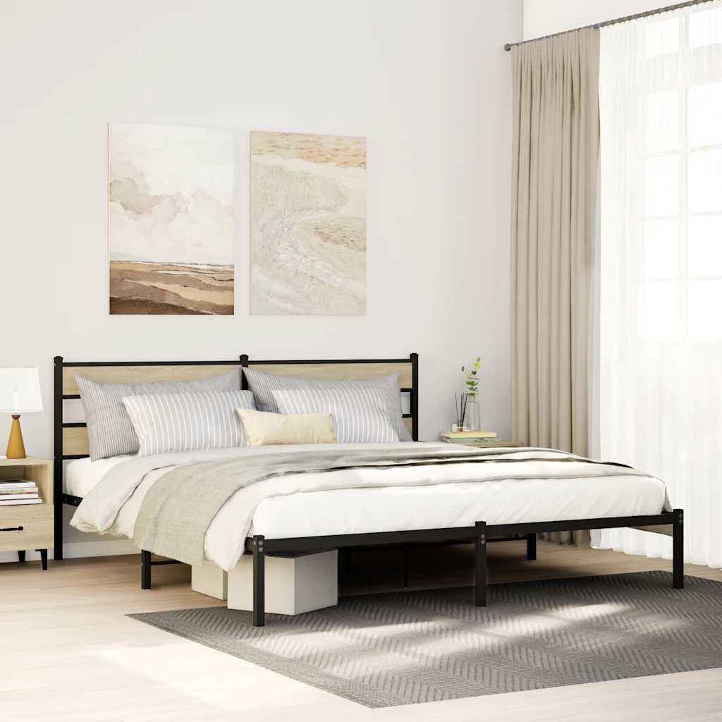 sengeramme uden madras 180x200 cm metal sonoma-eg