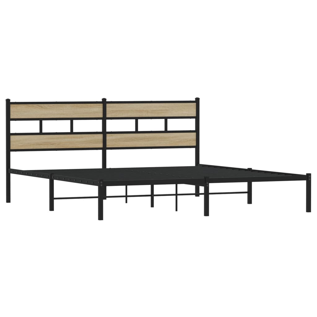 sengeramme uden madras 183x213 cm metal sonoma-eg