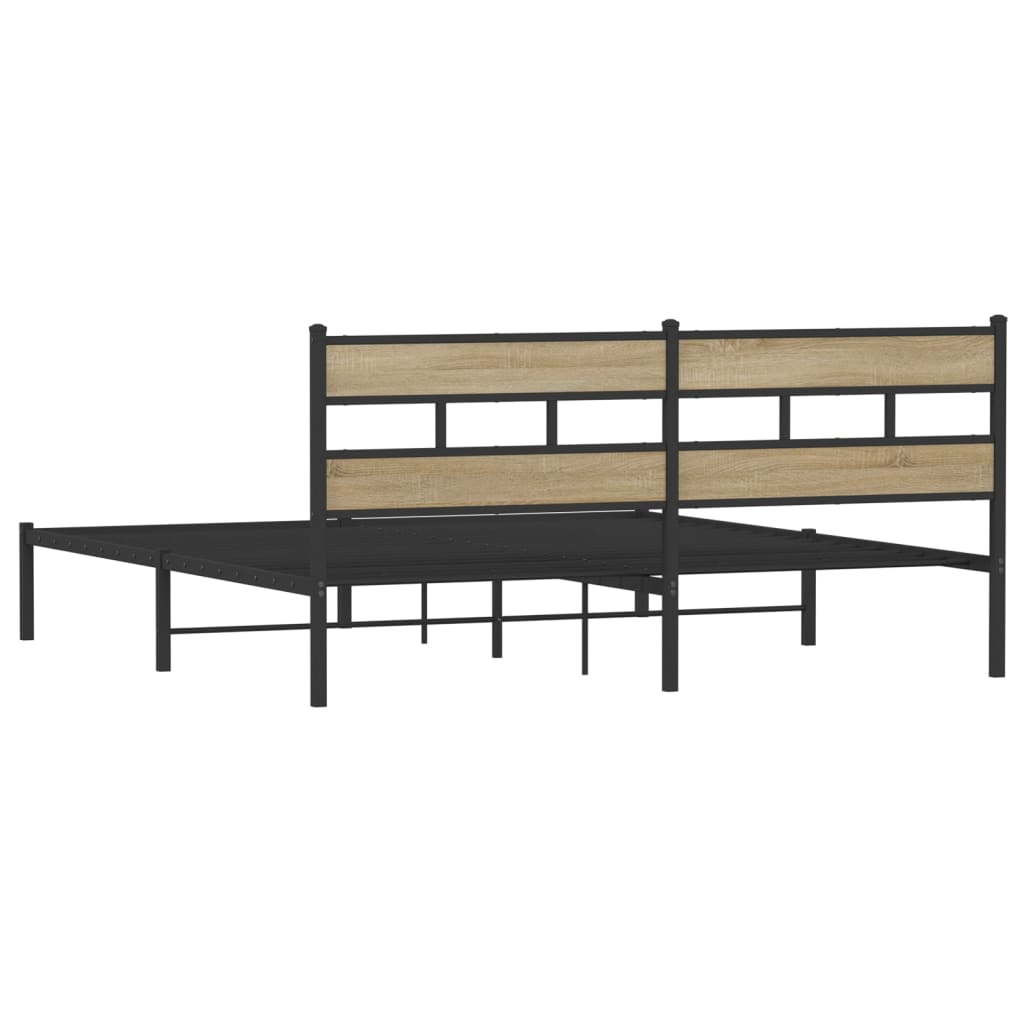 sengeramme uden madras 183x213 cm metal sonoma-eg