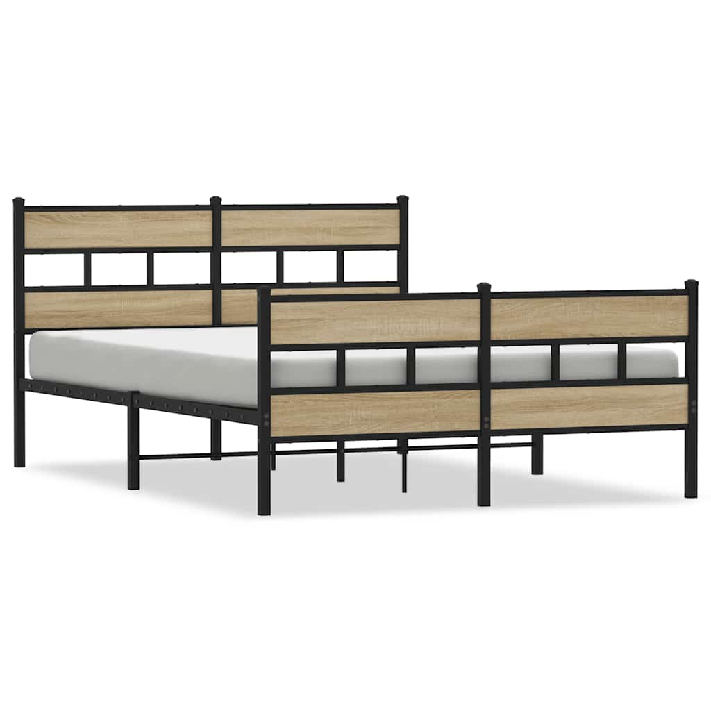 sengeramme uden madras 135x190 cm metal sonoma-eg