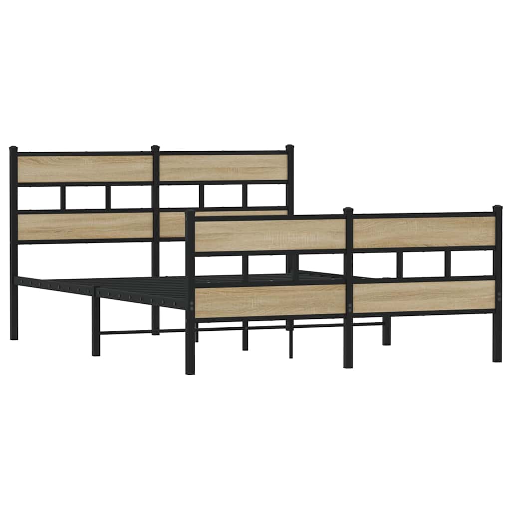 sengeramme uden madras 135x190 cm metal sonoma-eg