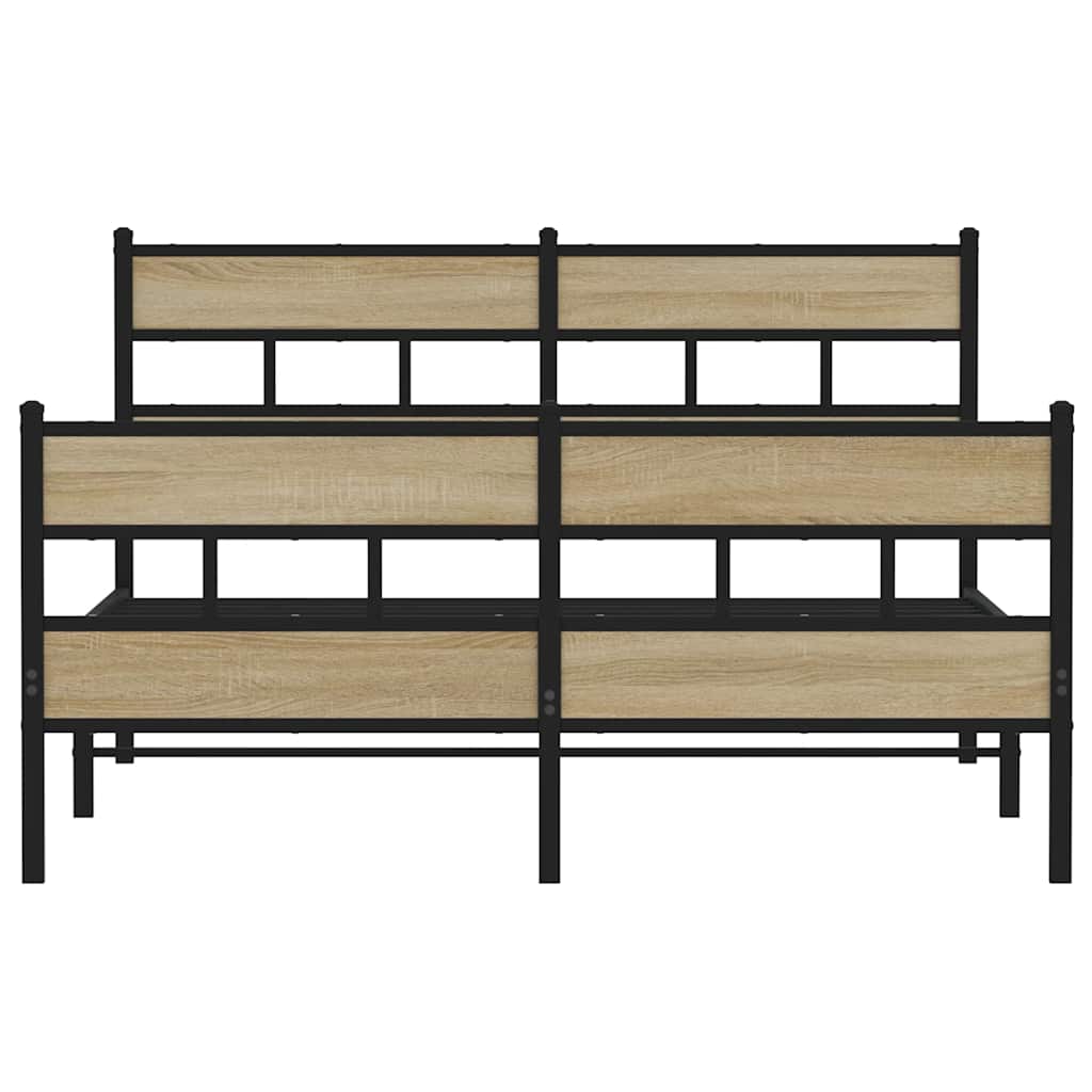 sengeramme uden madras 135x190 cm metal sonoma-eg
