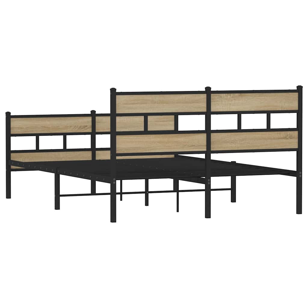 sengeramme uden madras 135x190 cm metal sonoma-eg