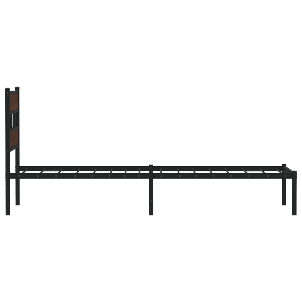 sengeramme m. sengegavl 75x190 cm uden madras brun egetræsfarve