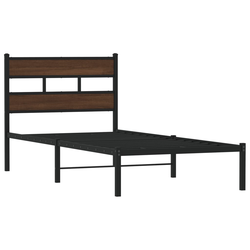 sengeramme m. sengegavl 100x200 cm uden madras brunt eg