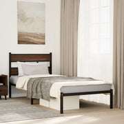 sengeramme m. sengegavl 100x200 cm uden madras brunt eg