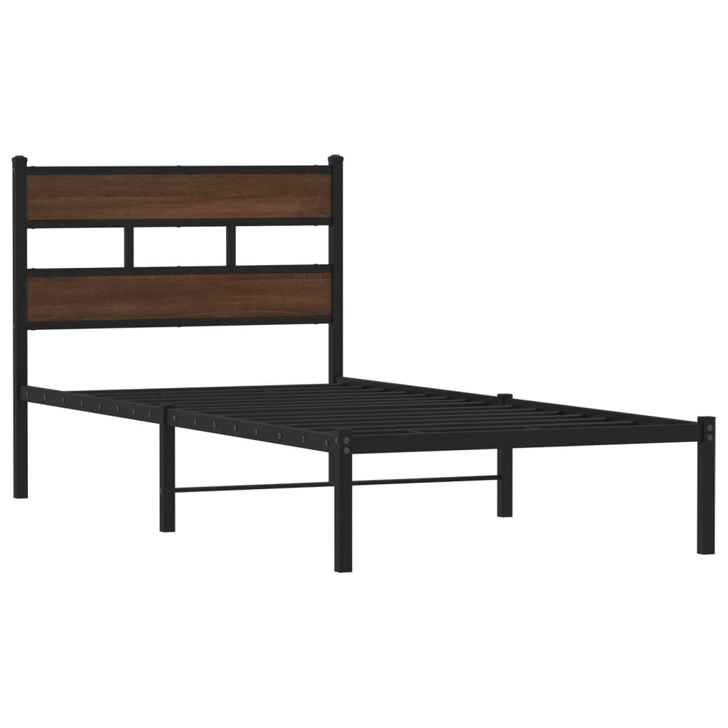 sengeramme m. sengegavl 107x203 cm uden madras brunt eg