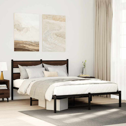 sengeramme m. sengegavl 140x200 cm uden madras brunt eg