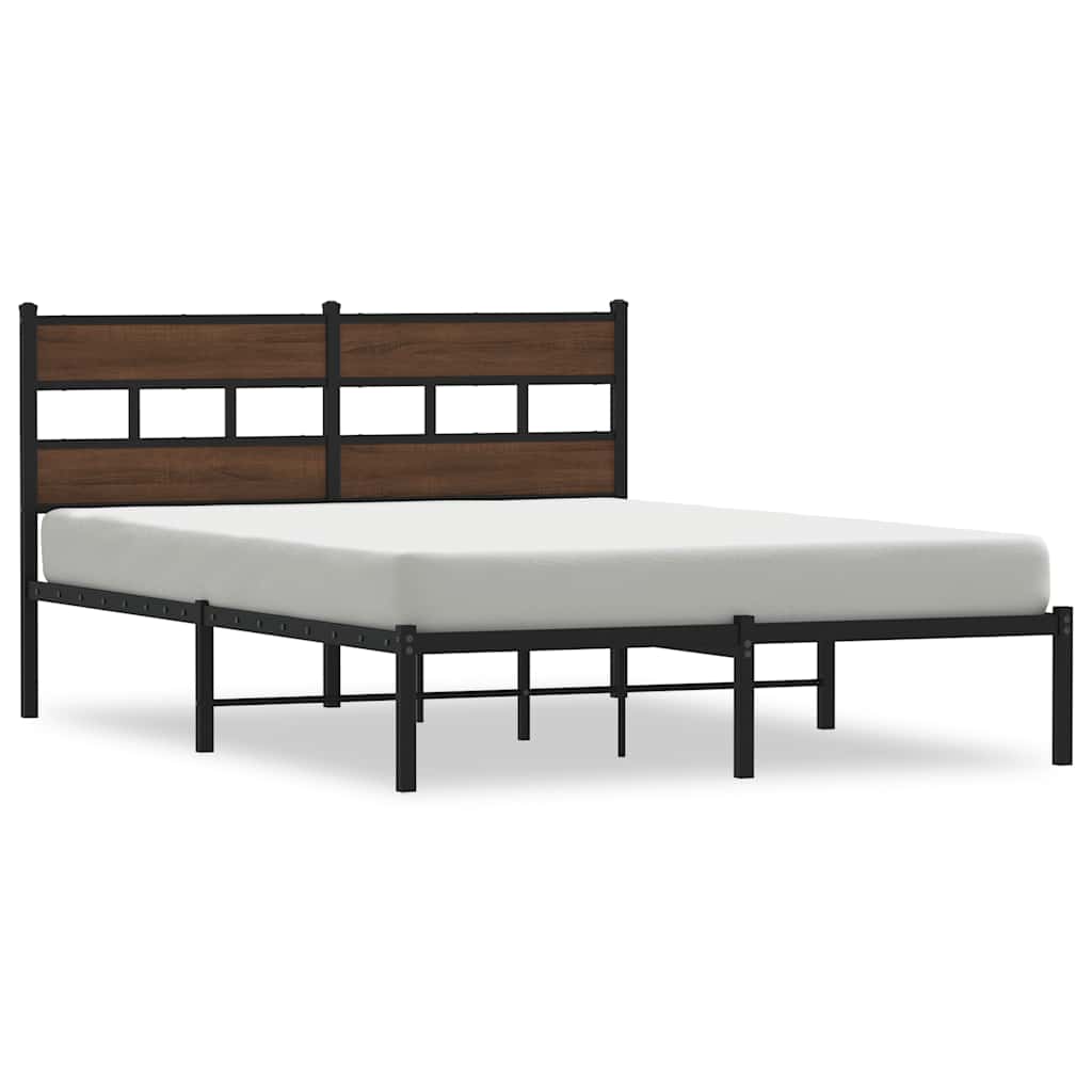 sengeramme m. sengegavl 150x200 cm uden madras brunt eg
